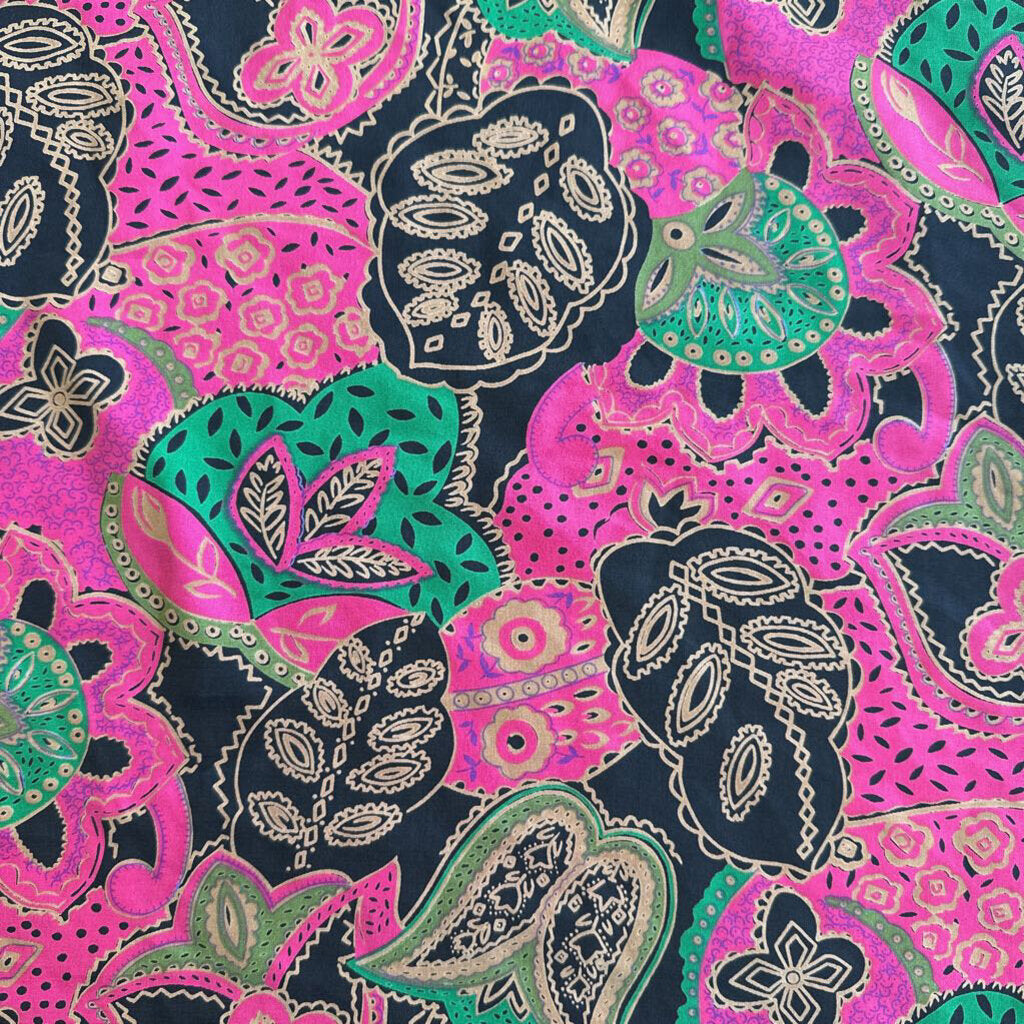 Black/ Pink Print Scarf