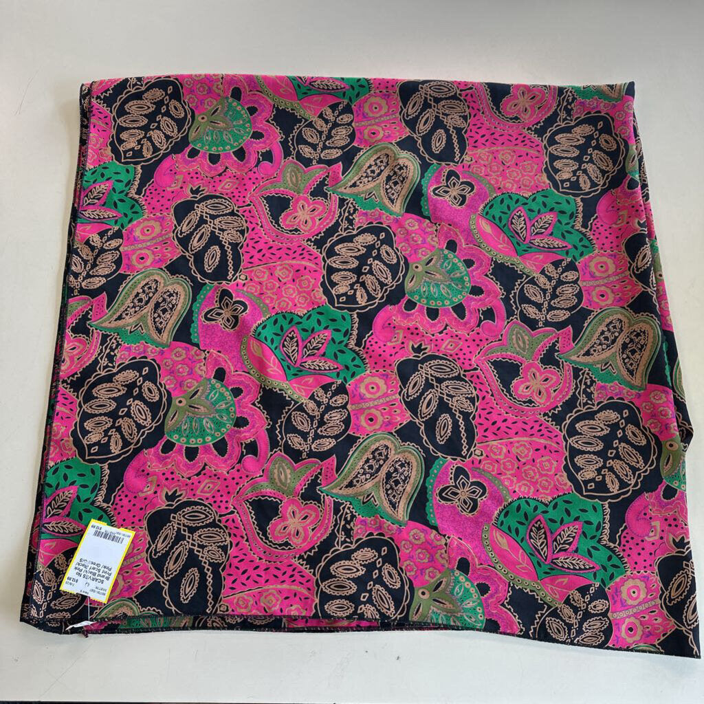 Black/ Pink Print Scarf