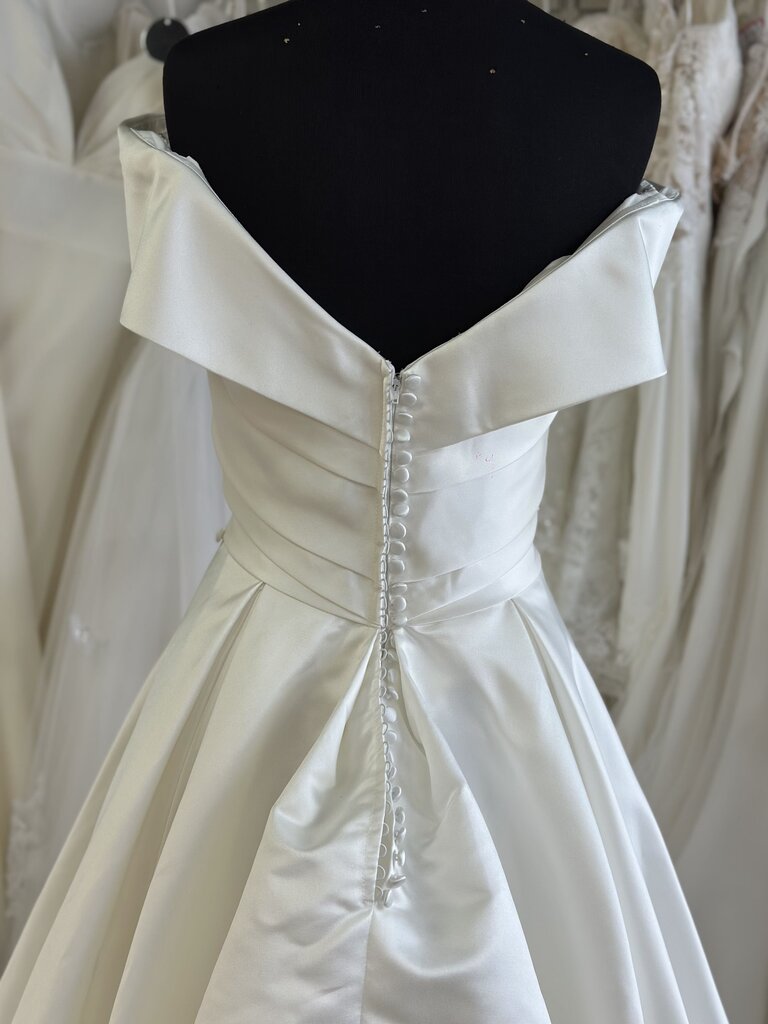 Jasmine Collection Ivory Off Shoulder A Line Bridal Gown 14