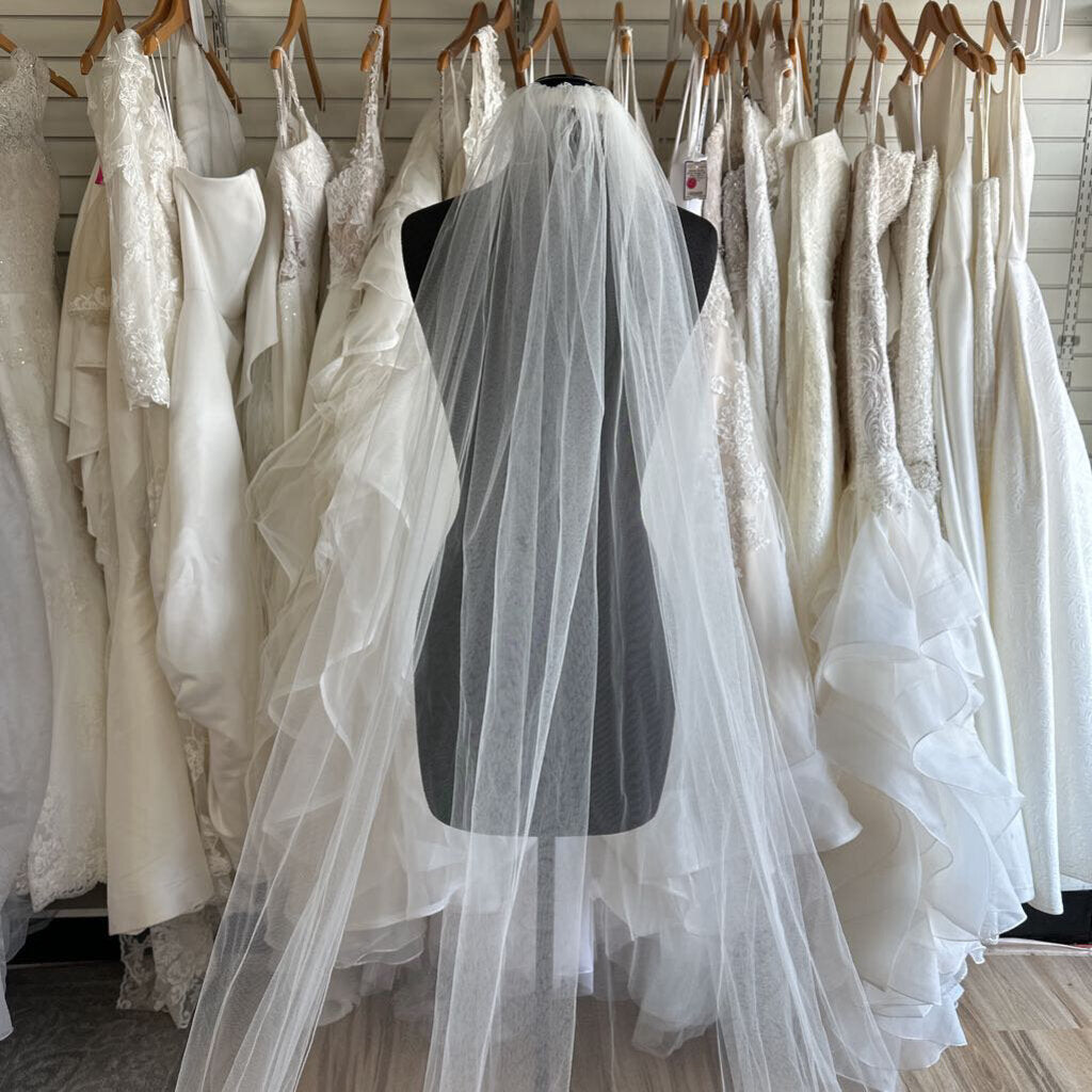 Ivory Lace Edge Cathedral Length Veil