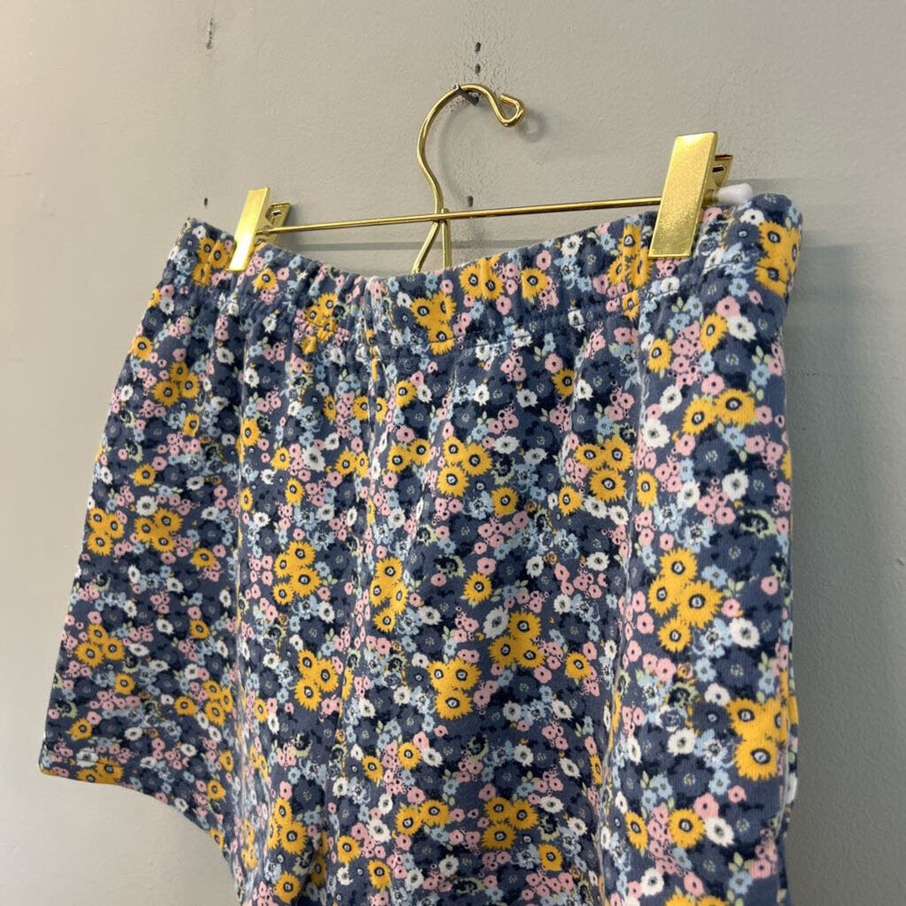 Vans Blue/ Multi Flower Print Pull On Shorts Medium