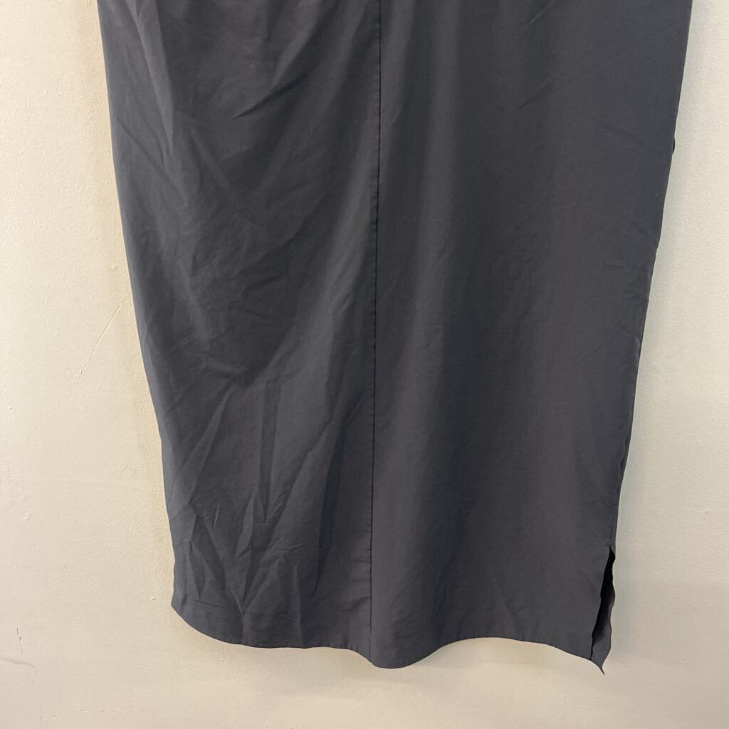 REI Cooperative Black Short Sleeve Button Front Dress Medium