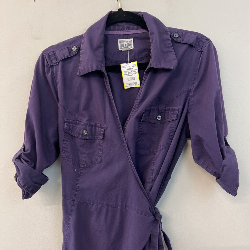 Converse One Star Purple Wrap Dress Large