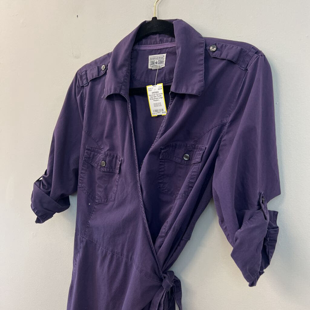 Converse One Star Purple Wrap Dress Large