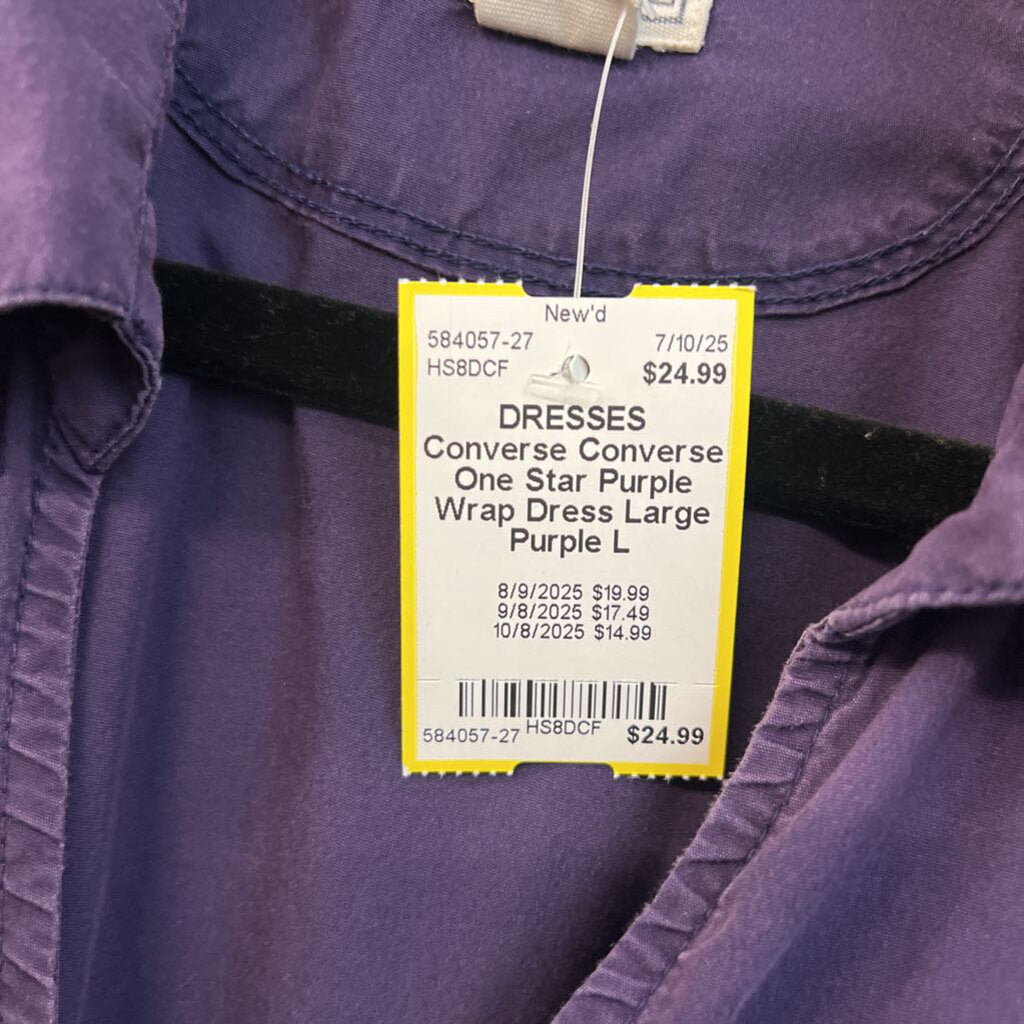 Converse One Star Purple Wrap Dress Large