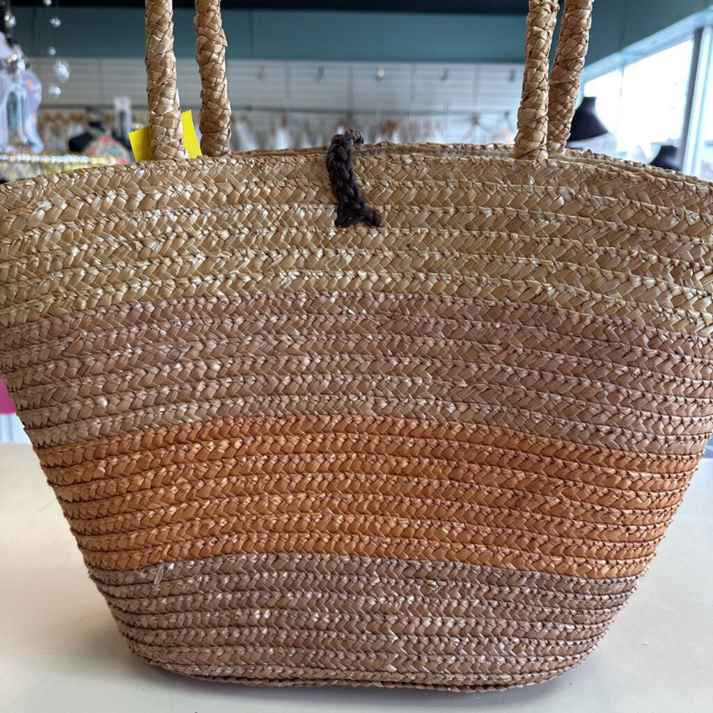Cappelli Brown Straw Woven Tote Purse