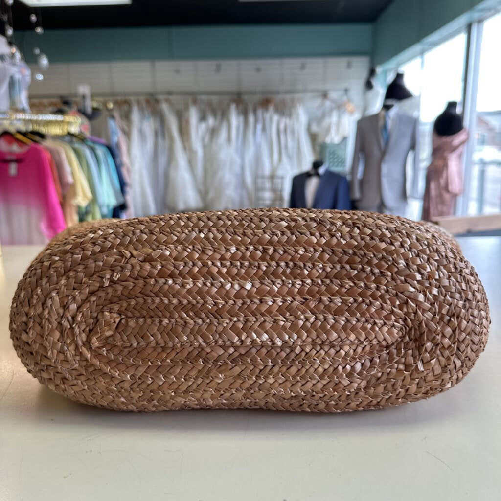 Cappelli Brown Straw Woven Tote Purse