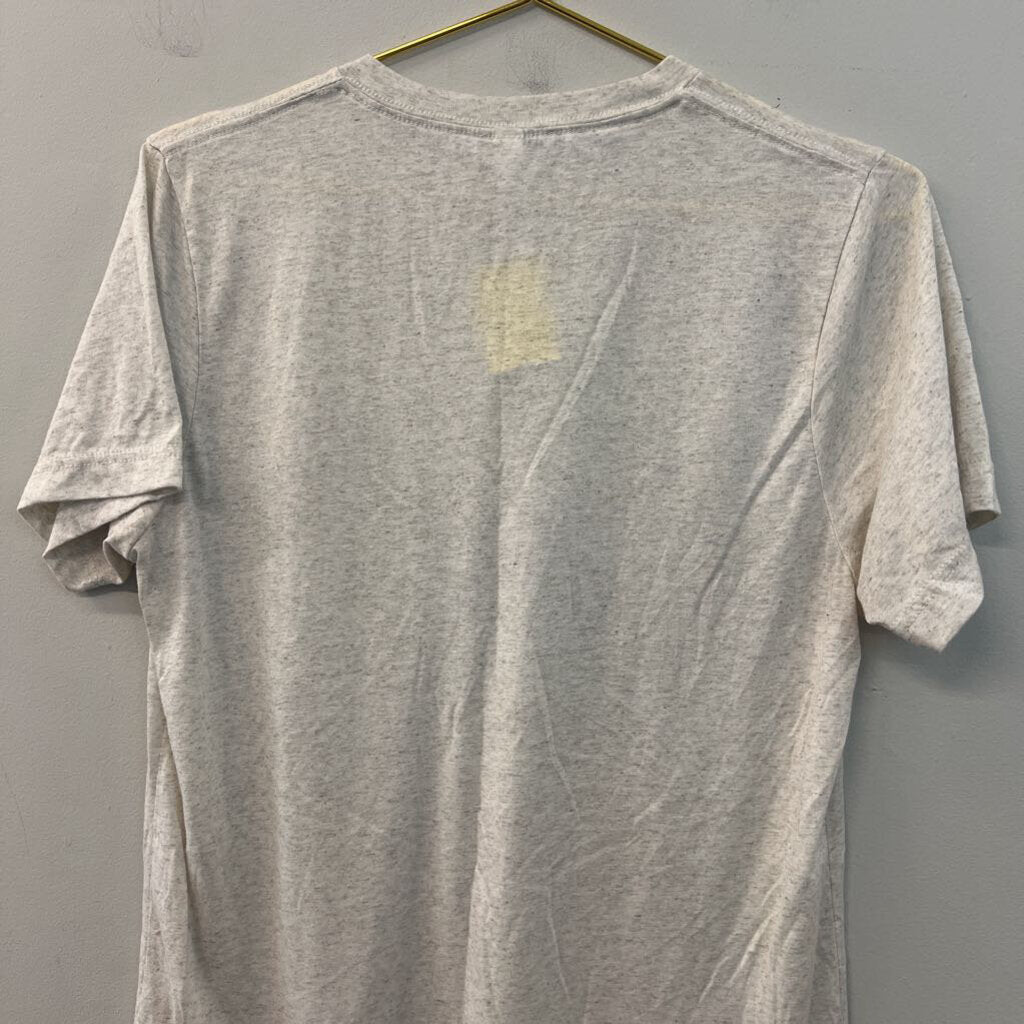 Bella Canvas Grey/ Black Print Short Sleeve Graphic Tee Medium
