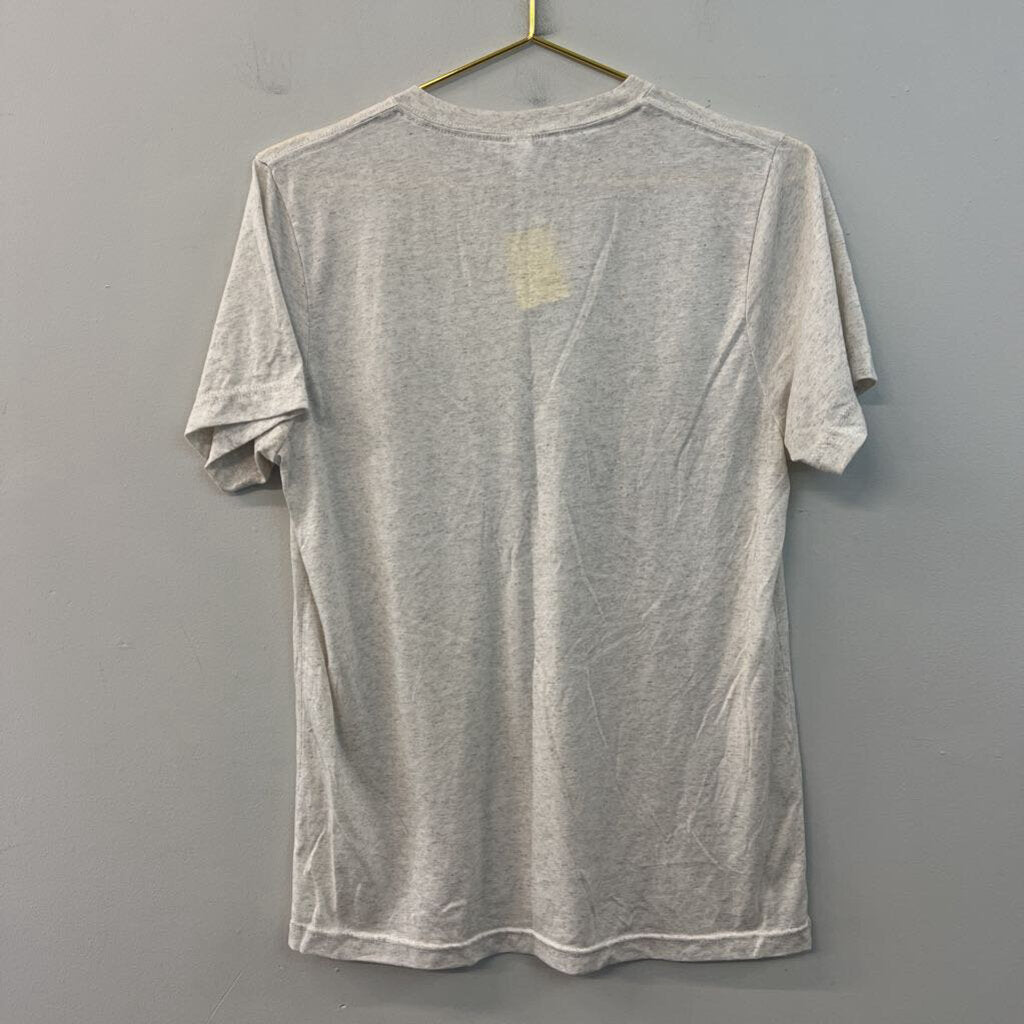 Bella Canvas Grey/ Black Print Short Sleeve Graphic Tee Medium