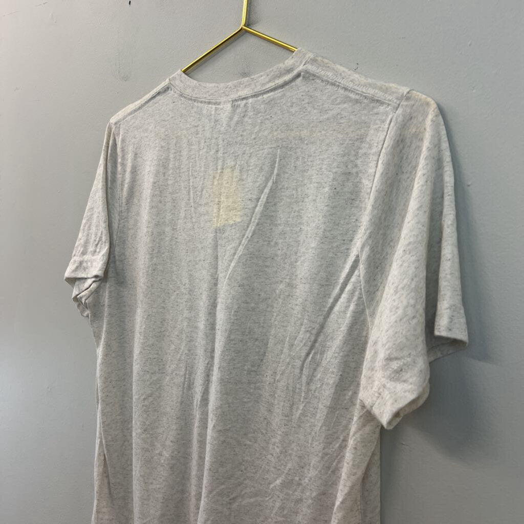 Bella Canvas Grey/ Black Print Short Sleeve Graphic Tee Medium
