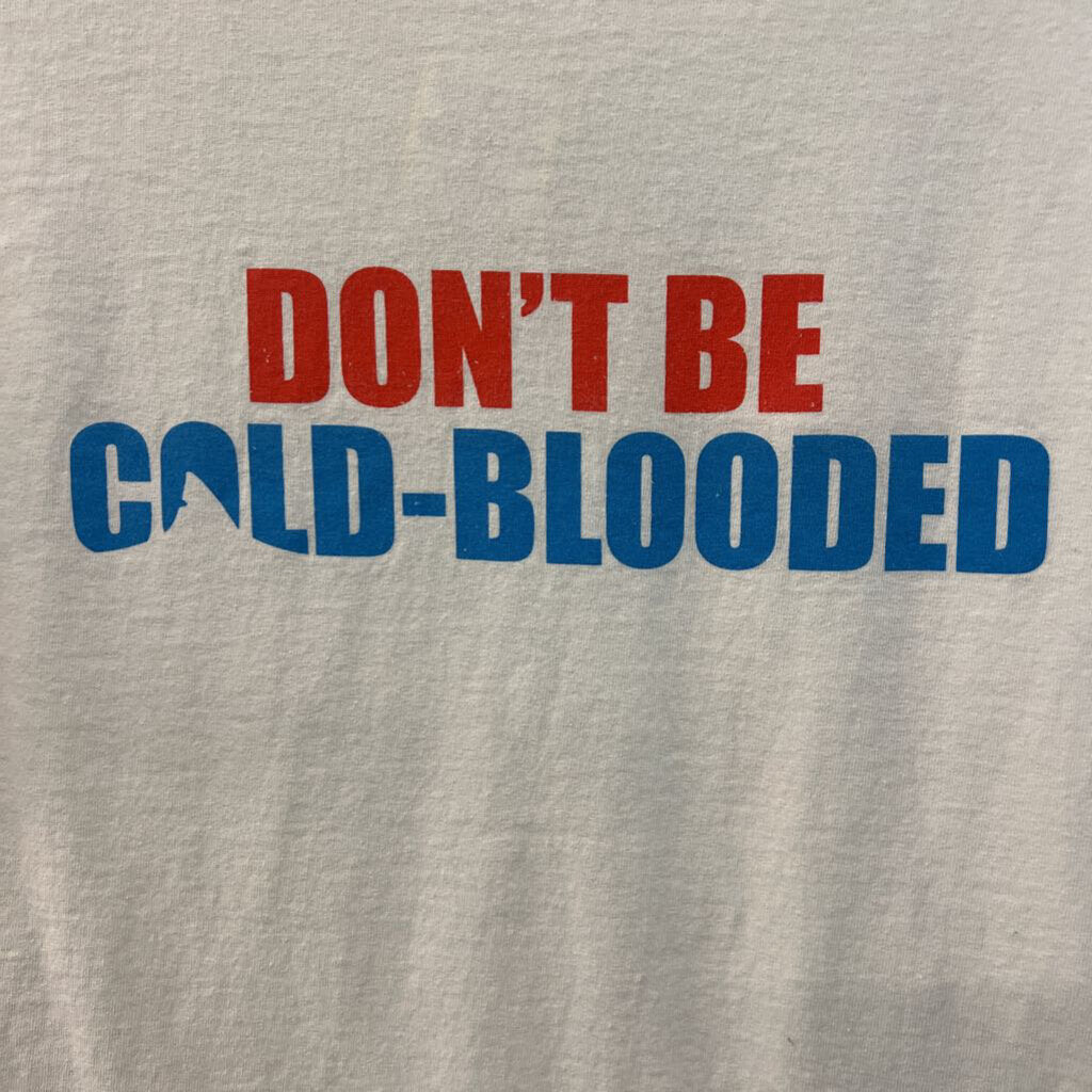 Gildan White/ Multi Cold Blooded Short Sleeve Graphic Tee Medium
