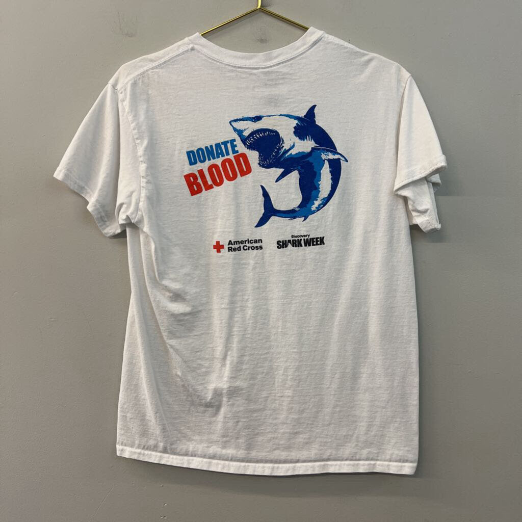Gildan White/ Multi Cold Blooded Short Sleeve Graphic Tee Medium