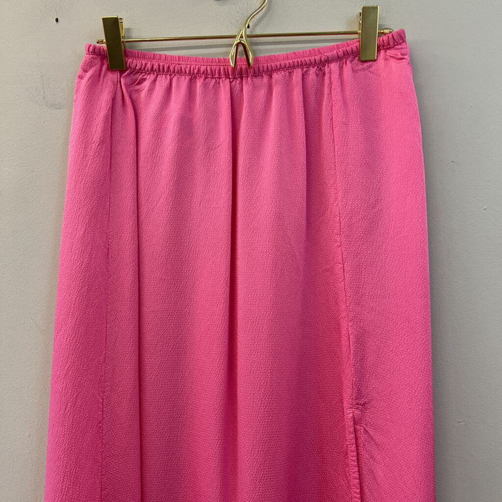 Aerie Pink Textured Lace Hem Maxi Skirt Extra Small