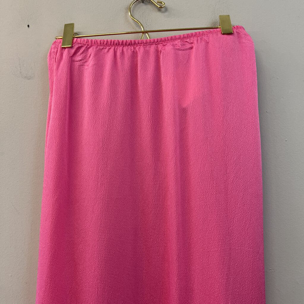 Aerie Pink Textured Lace Hem Maxi Skirt Extra Small