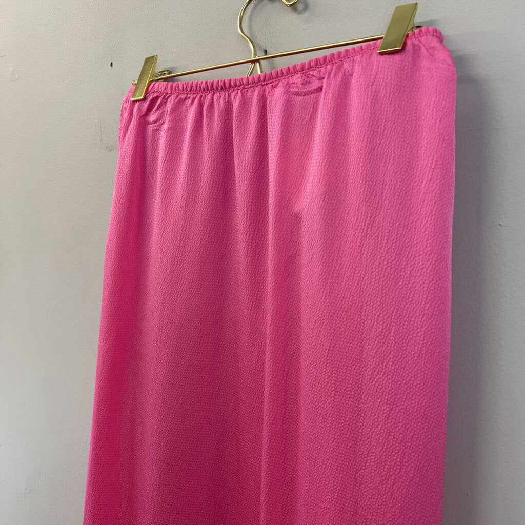 Aerie Pink Textured Lace Hem Maxi Skirt Extra Small
