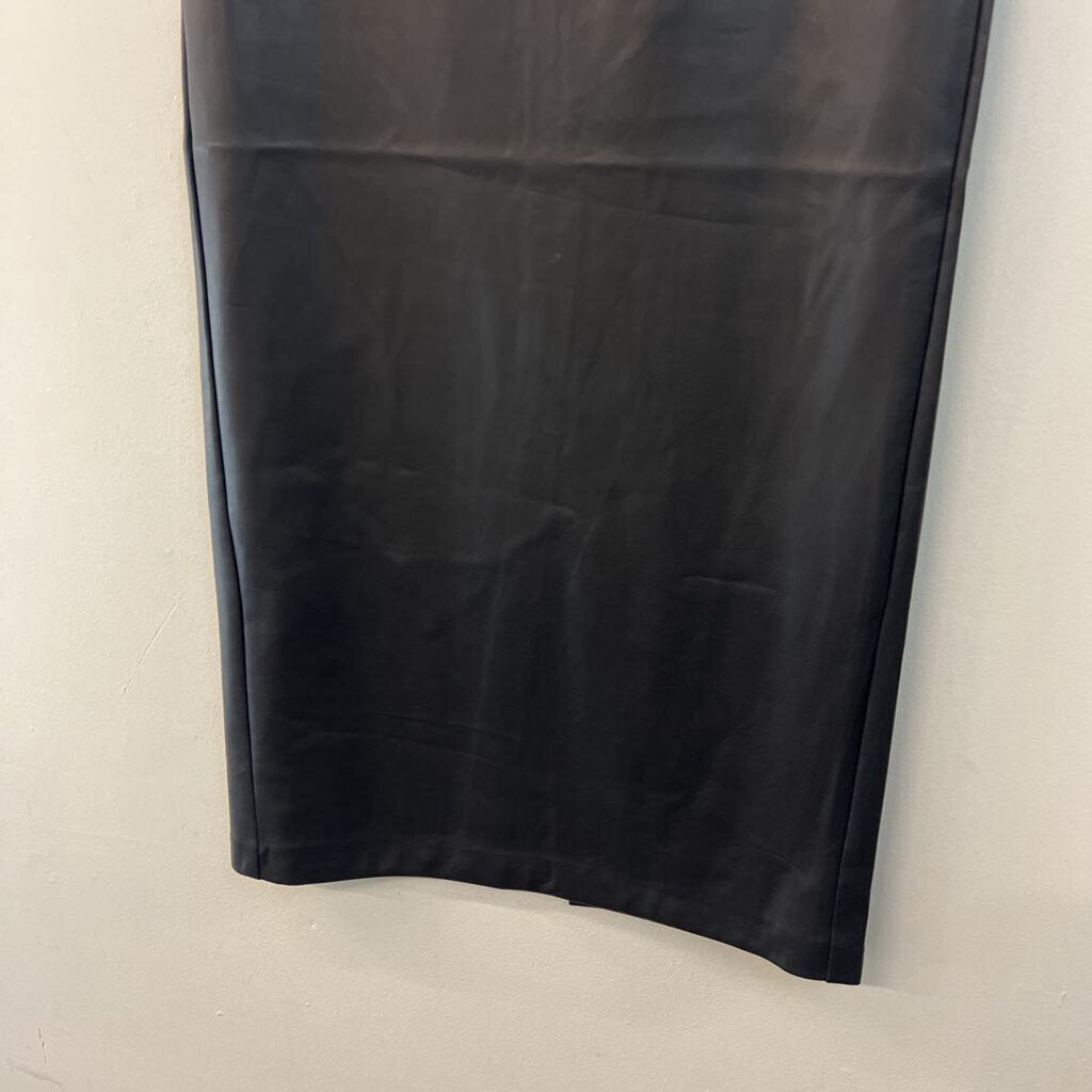RD Style Black Leather Maxi Skirt Small