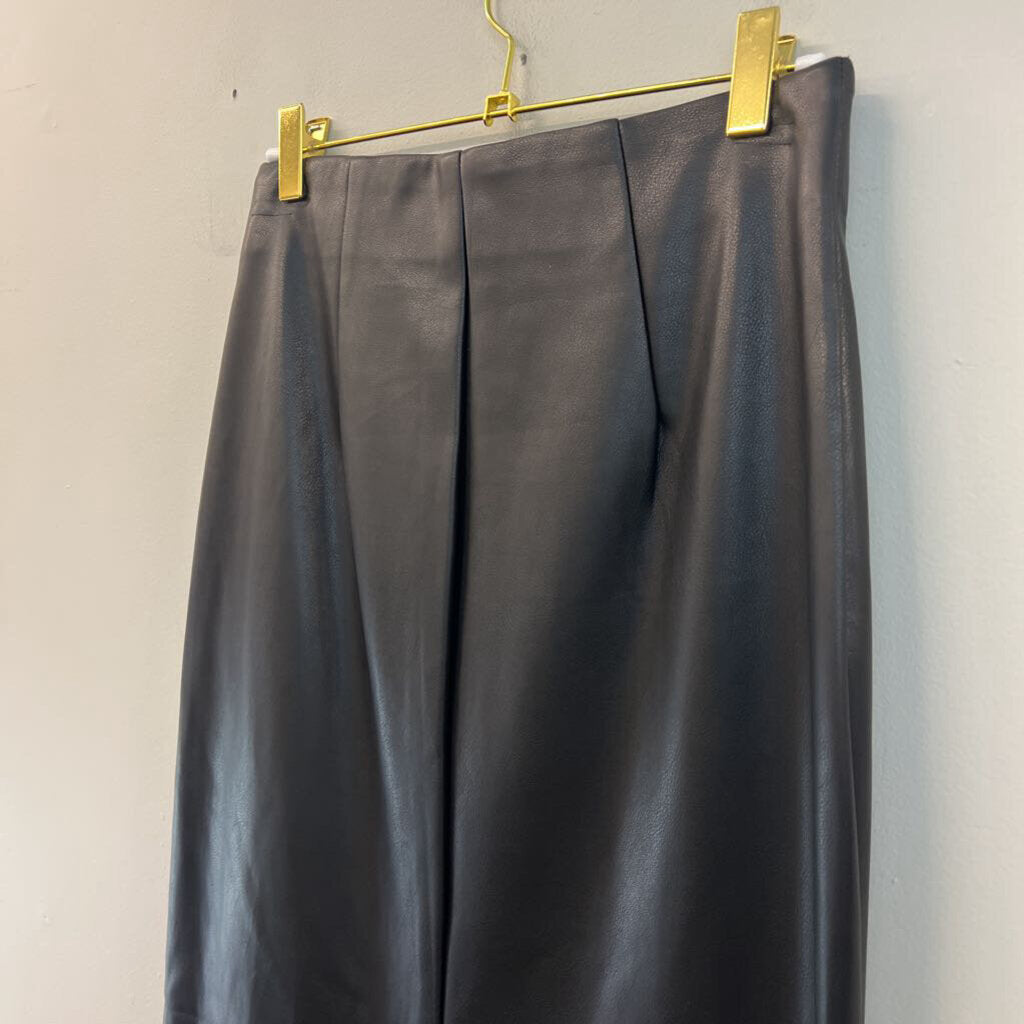 RD Style Black Leather Maxi Skirt Small