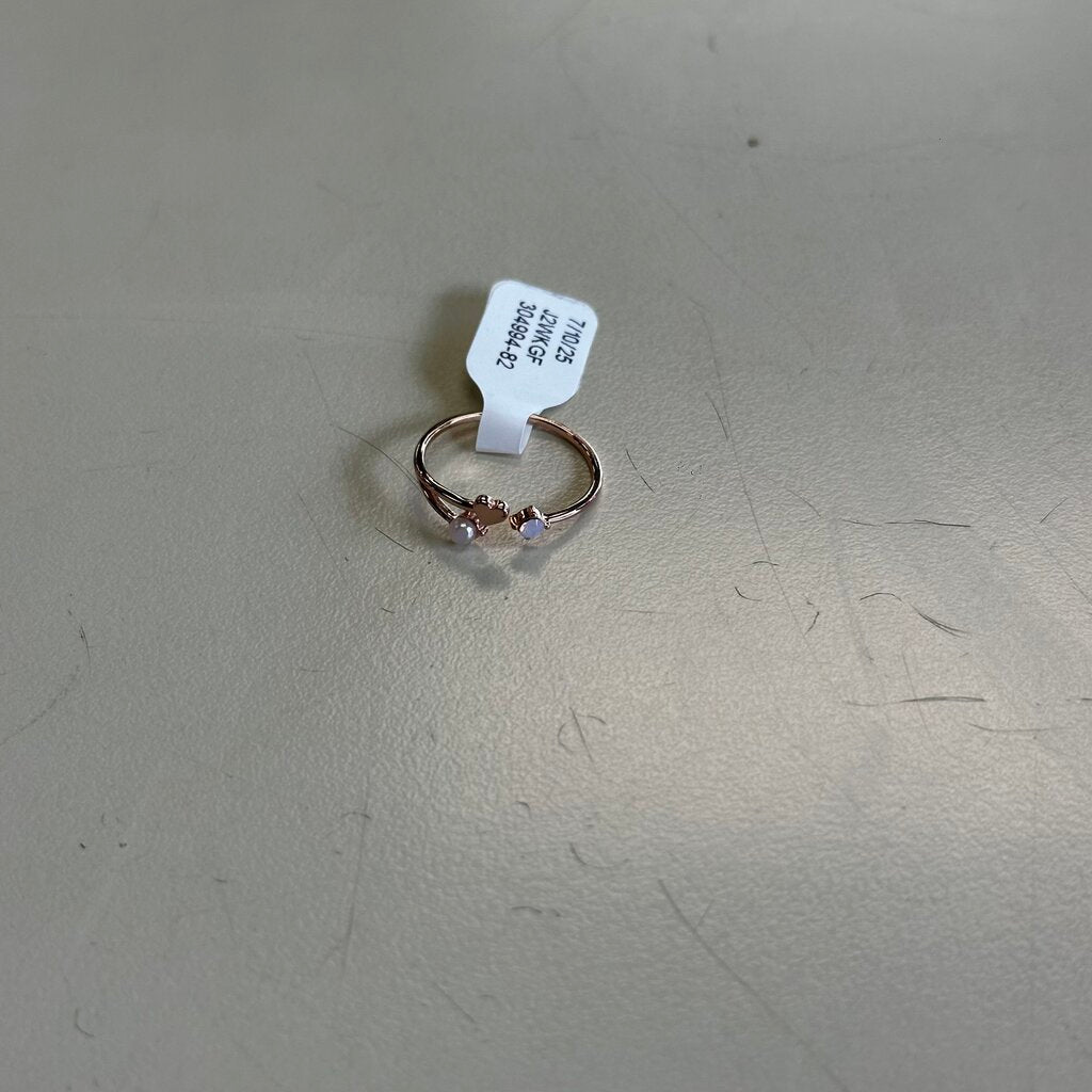 Rose Gold Heart Wrap Ring Size 7.5