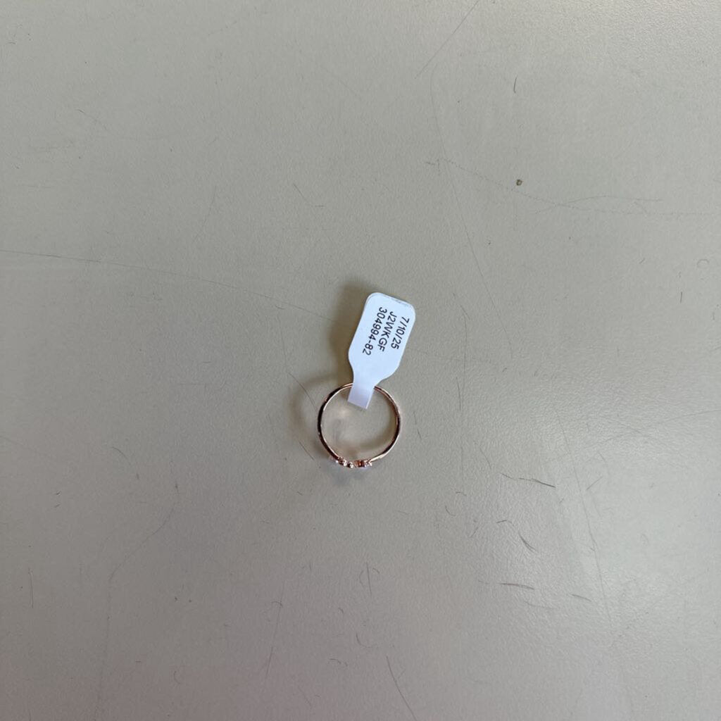 Rose Gold Heart Wrap Ring Size 7.5