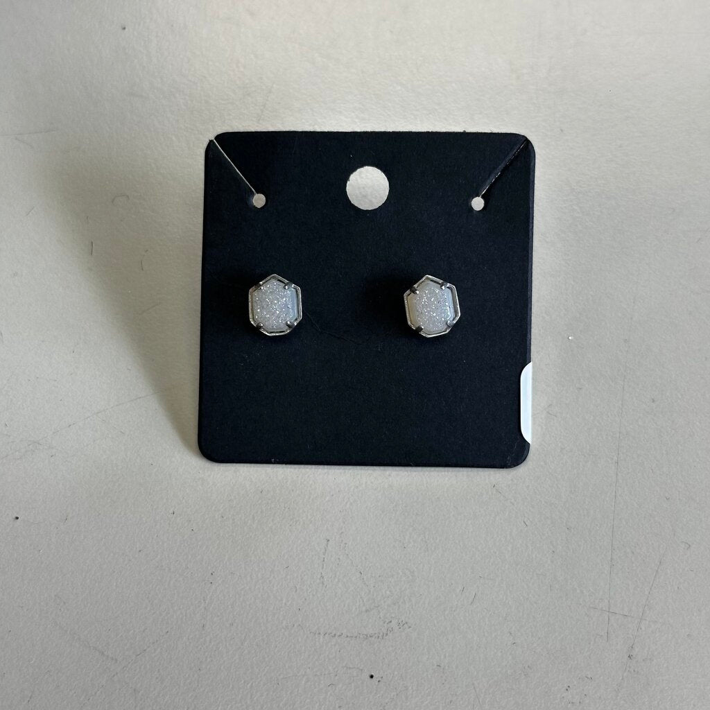 Kendra Scott Silver/ Iridescent Stud Earrings