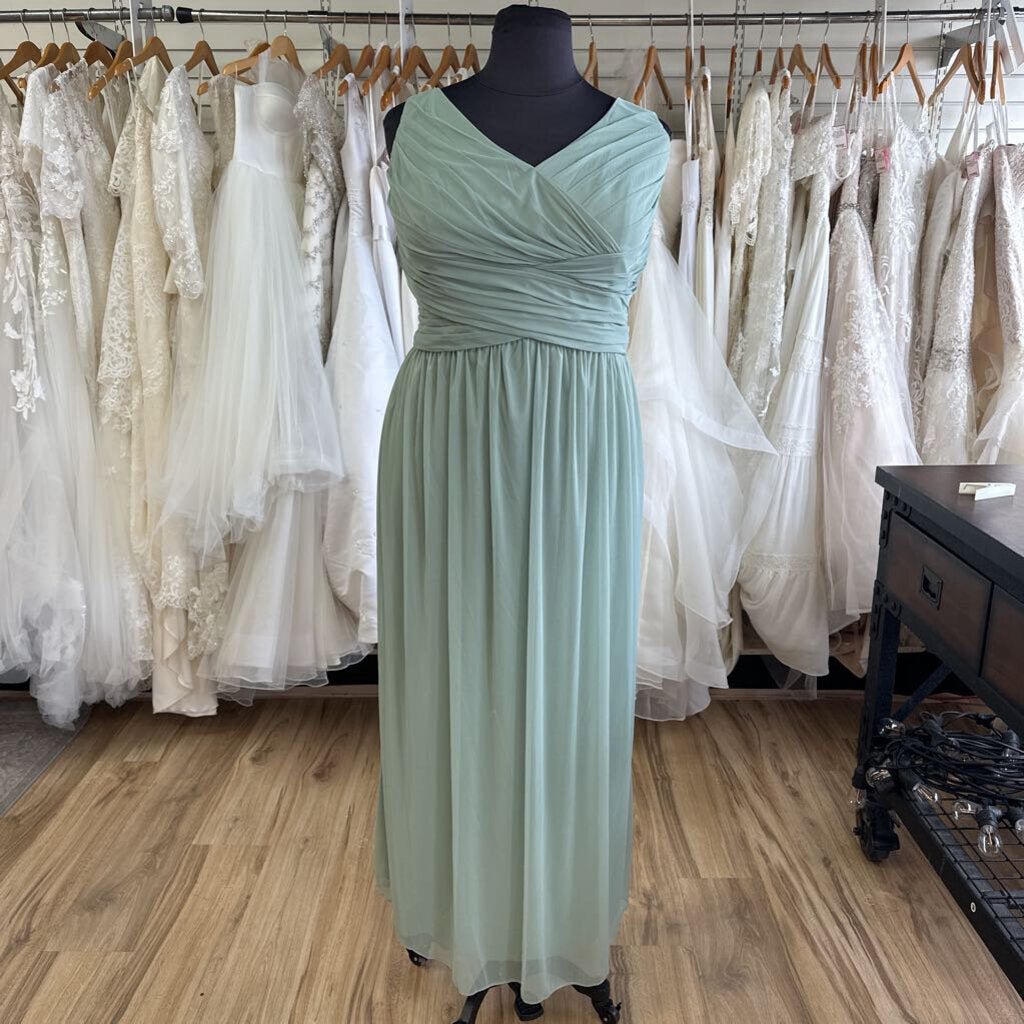 DB Studio Sage Green Ruched Top Long Formal Dress 22
