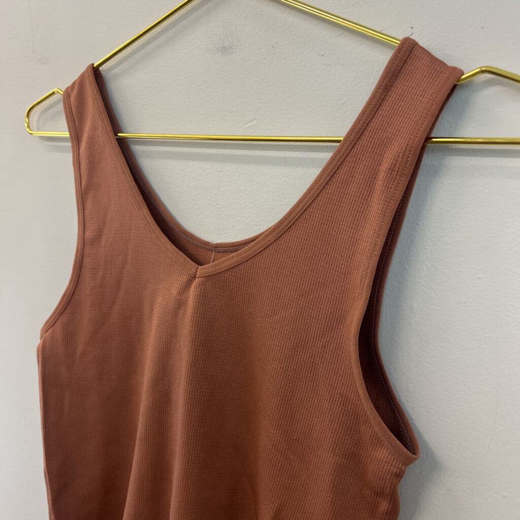 Soft Brown Cropped Tank Top Medium