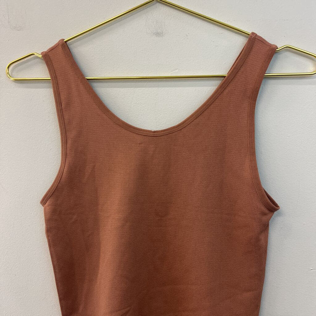 Soft Brown Cropped Tank Top Medium