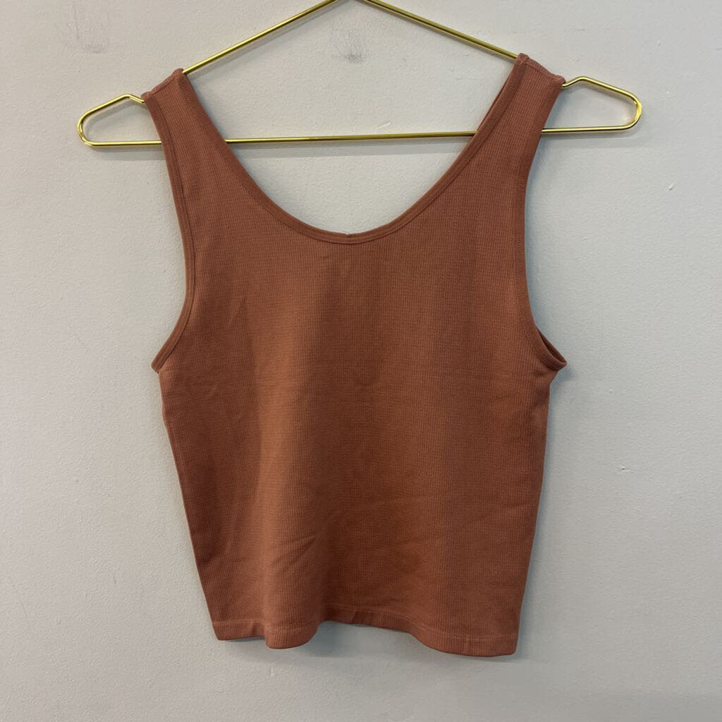 Soft Brown Cropped Tank Top Medium