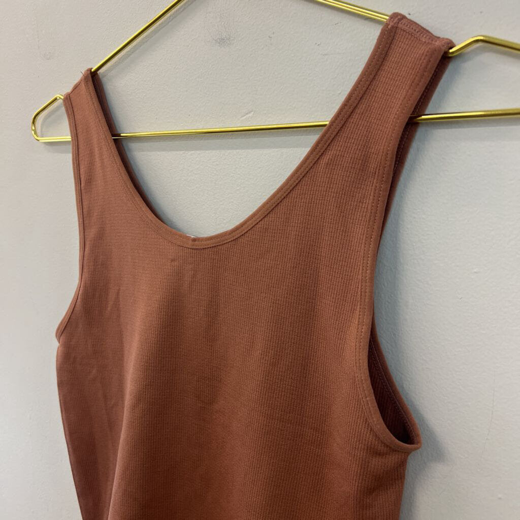 Soft Brown Cropped Tank Top Medium