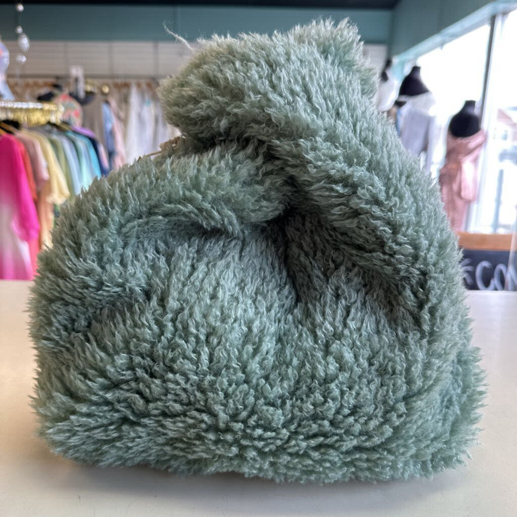 Natural Life Green Fuzzy Purse