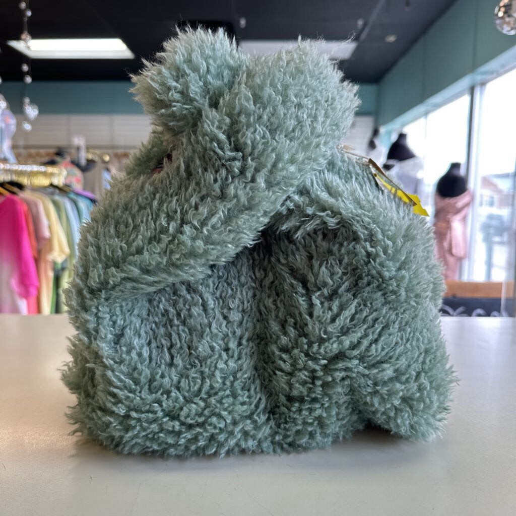 Natural Life Green Fuzzy Purse