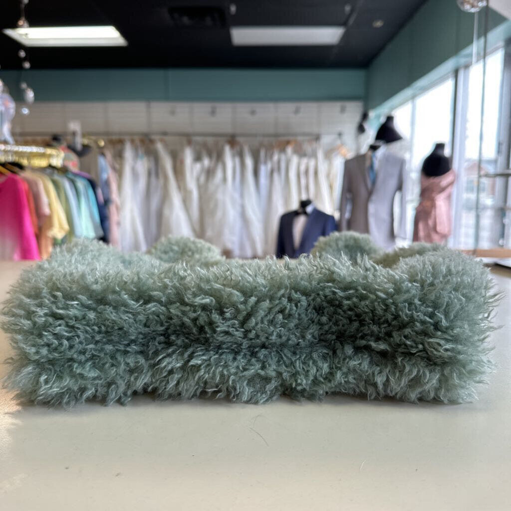 Natural Life Green Fuzzy Purse