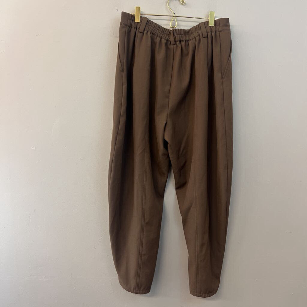 Halara Brown Wide Leg Pull On Trouser Pants Large