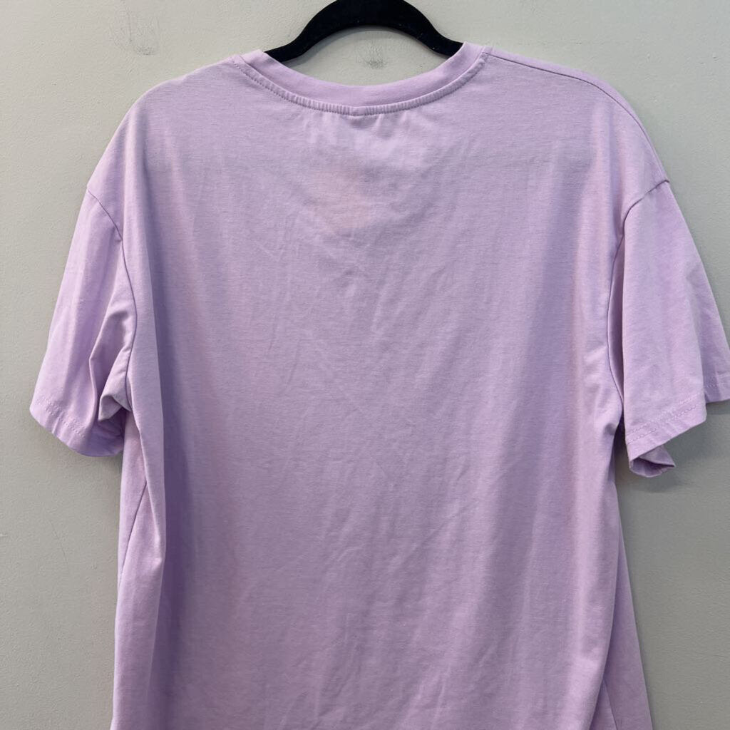 Purple "This Night Is Sparkling" Short Sleeve Graphic Tee Medium