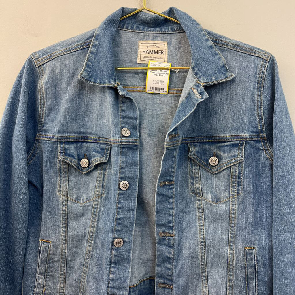 Hammer Medium Wash Denim Jacket Large