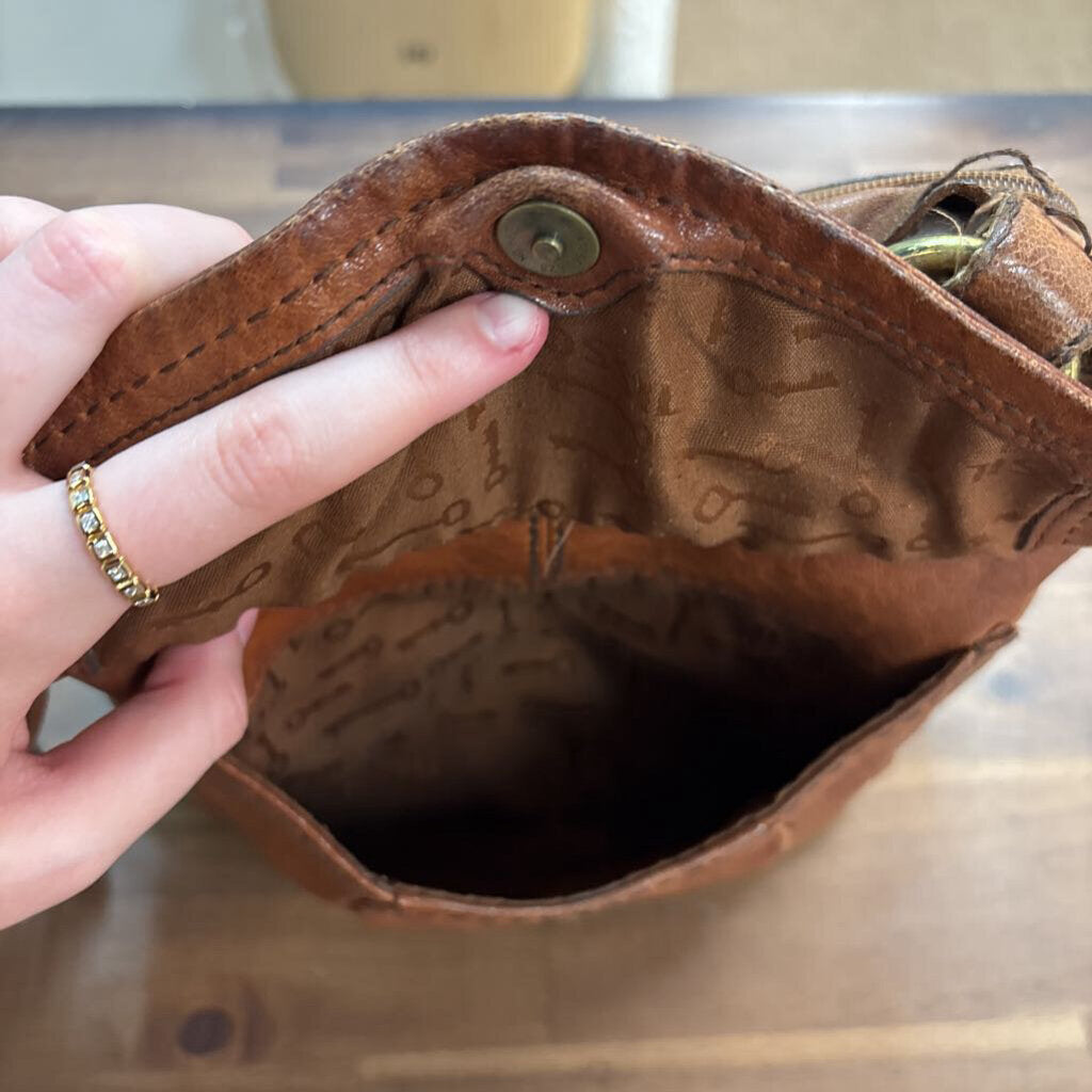 Fossil Brown Leather Long Live Vintage Crossbody Purse
