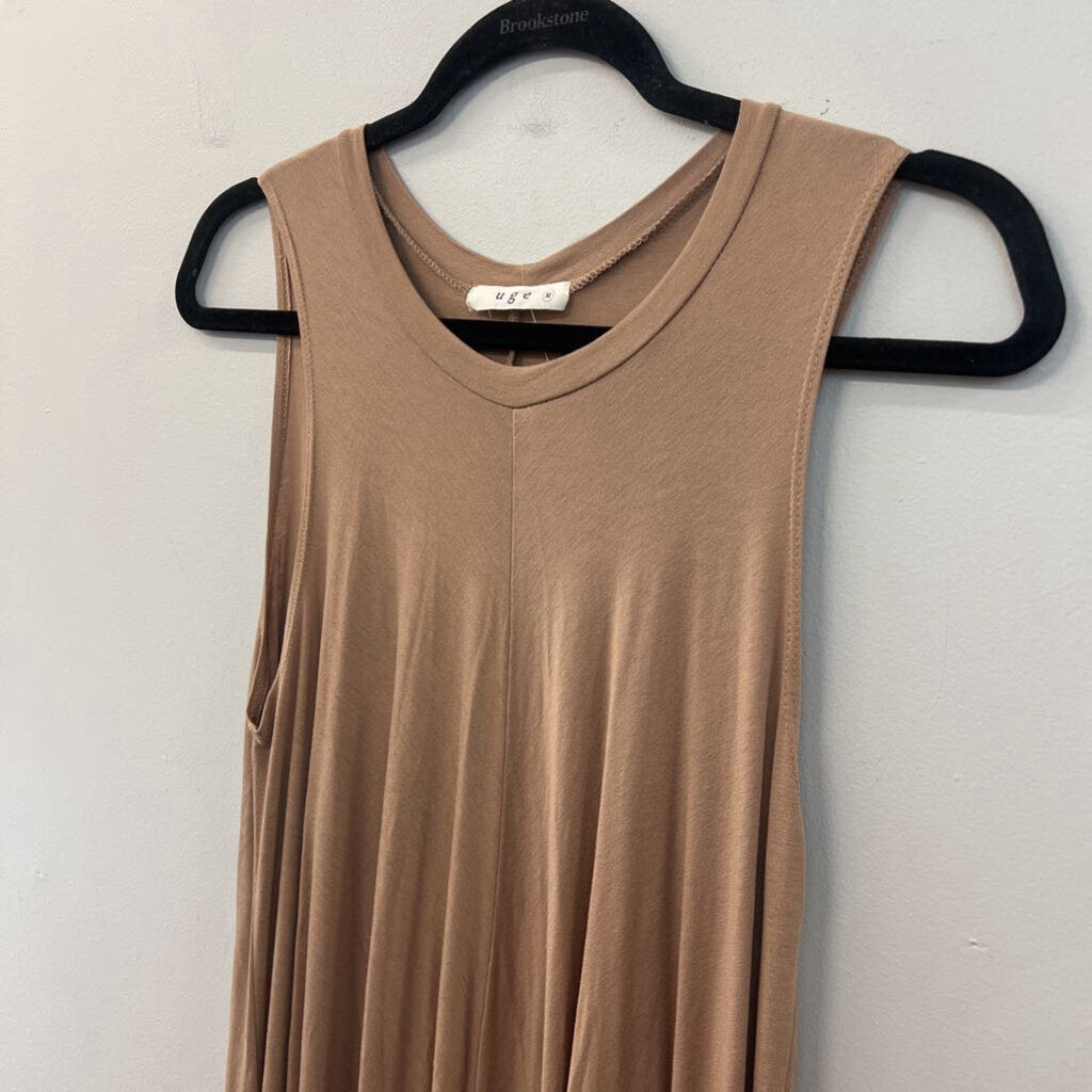 Uge Brown Tank Shift Dress Medium