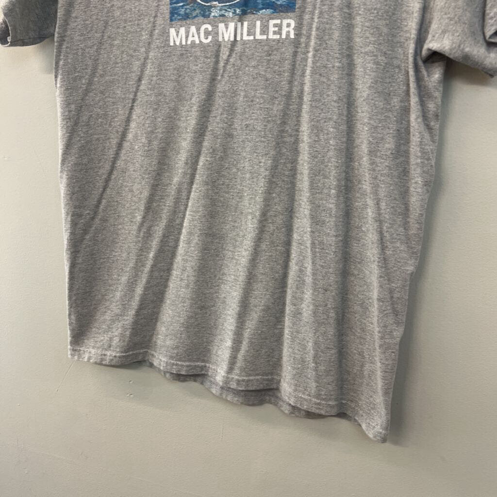 Mac Miller Grey Short Sleeve Graphic Tee Medium