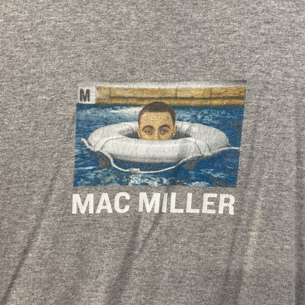 Mac Miller Grey Short Sleeve Graphic Tee Medium