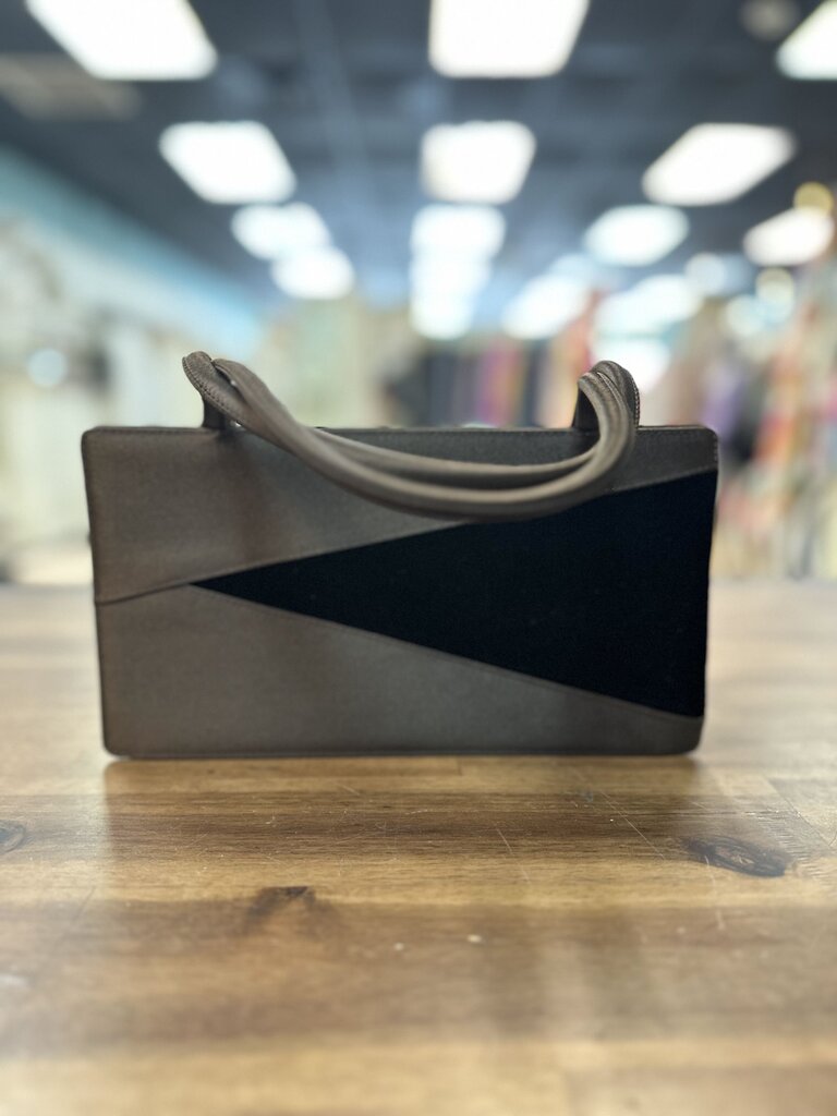 Bottega Veneta Vintage Satin and Velvet Brown Bag