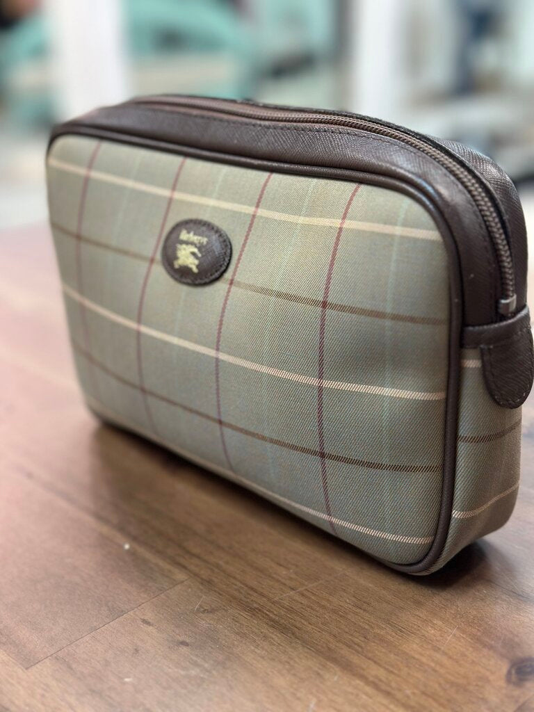 Burberry Nova Check Clutch Bag Canvas and Leather