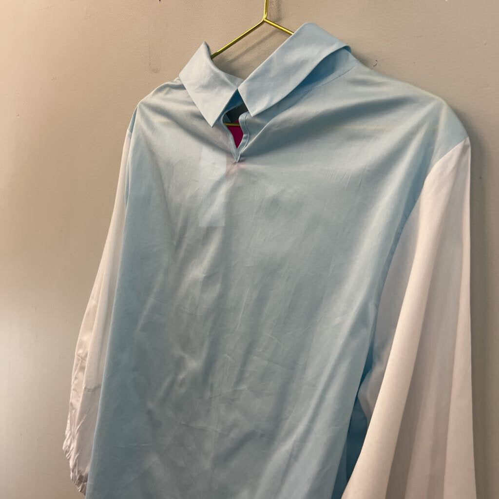 Harshman Blue/ White Perry Tunic Long Sleeve Top Large