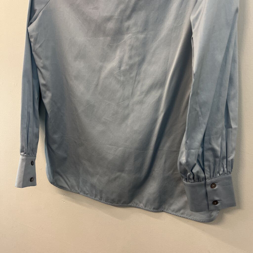Harshman Blue Long Sleeve Button Down Top Medium