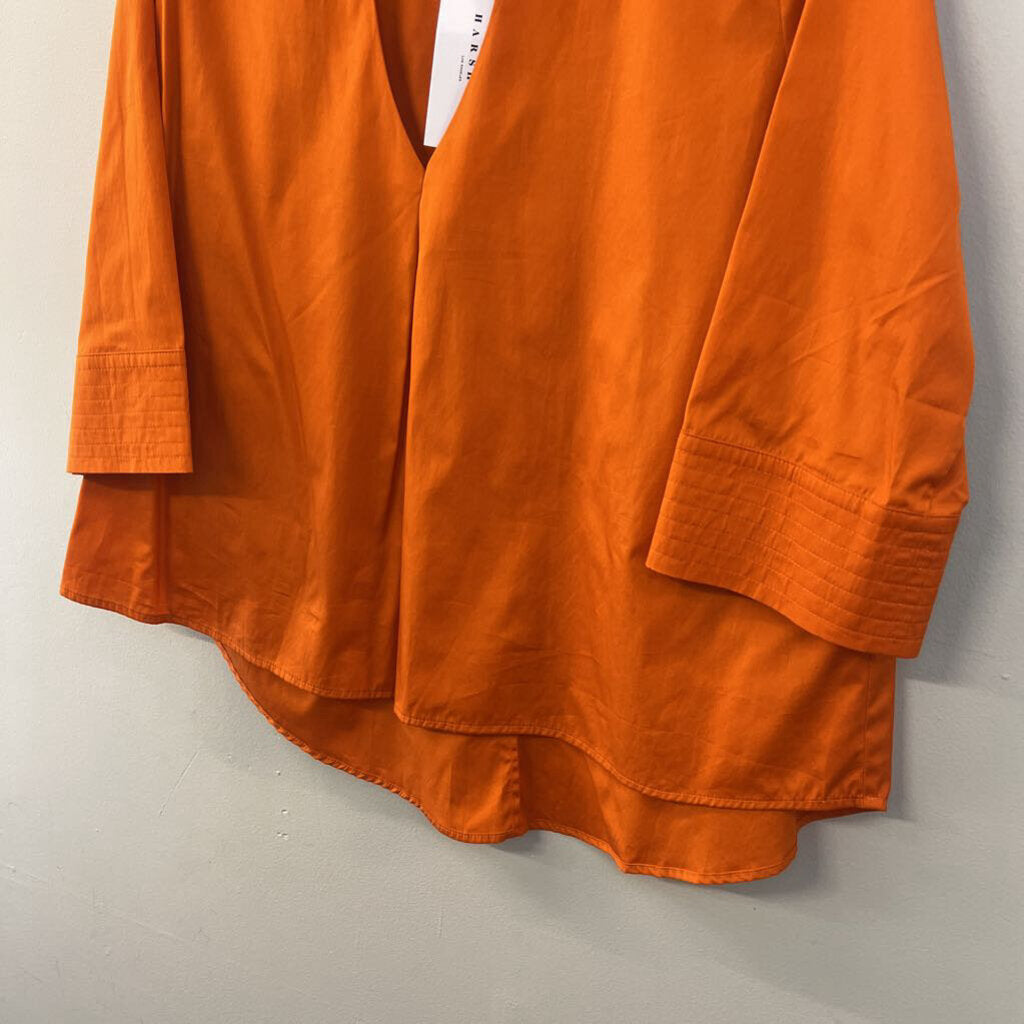 Harshman Orange Long Sleeve Spirea Top Large