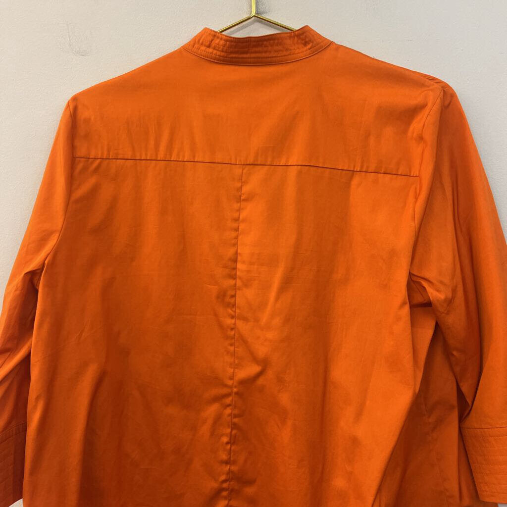 Harshman Orange Long Sleeve Spirea Top Large