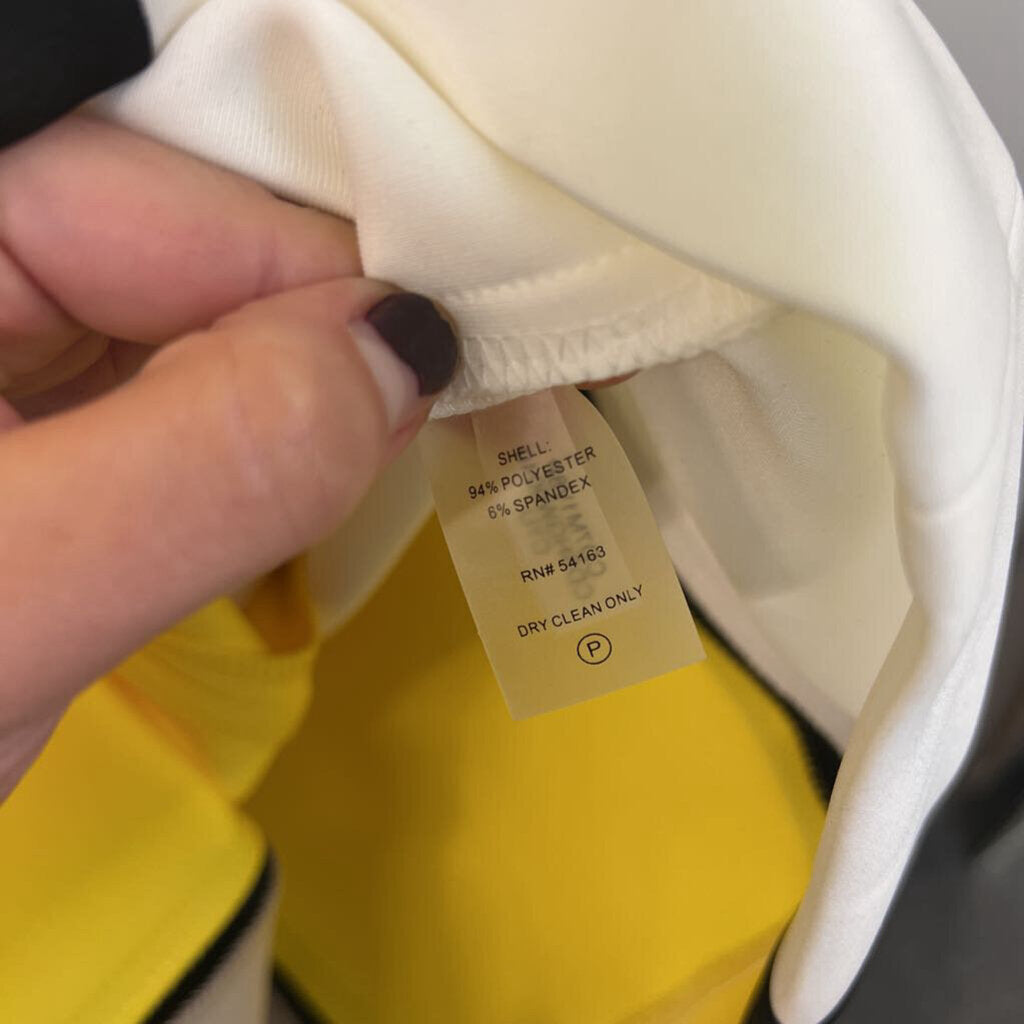 Calvin Klein Yellow/ Beige Color Block Tank Dress 6