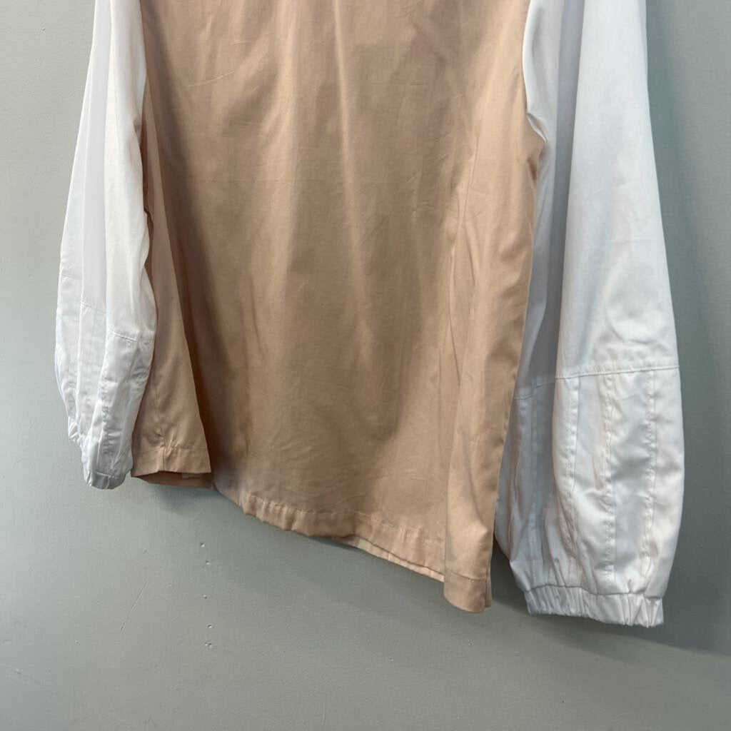 Harshman Brown/ White Perry Tunic Long Sleeve Top Medium