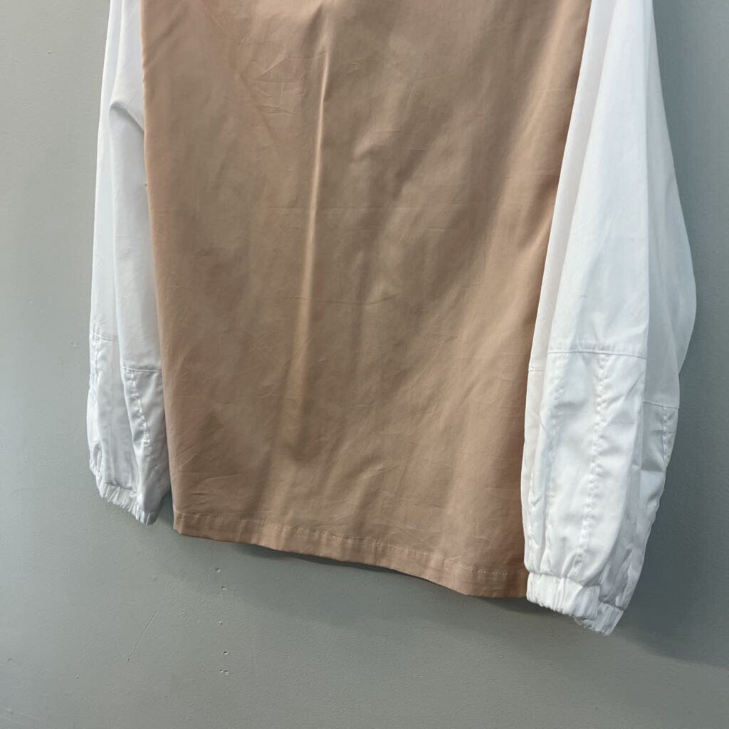 Harshman Brown/ White Perry Tunic Long Sleeve Top Medium