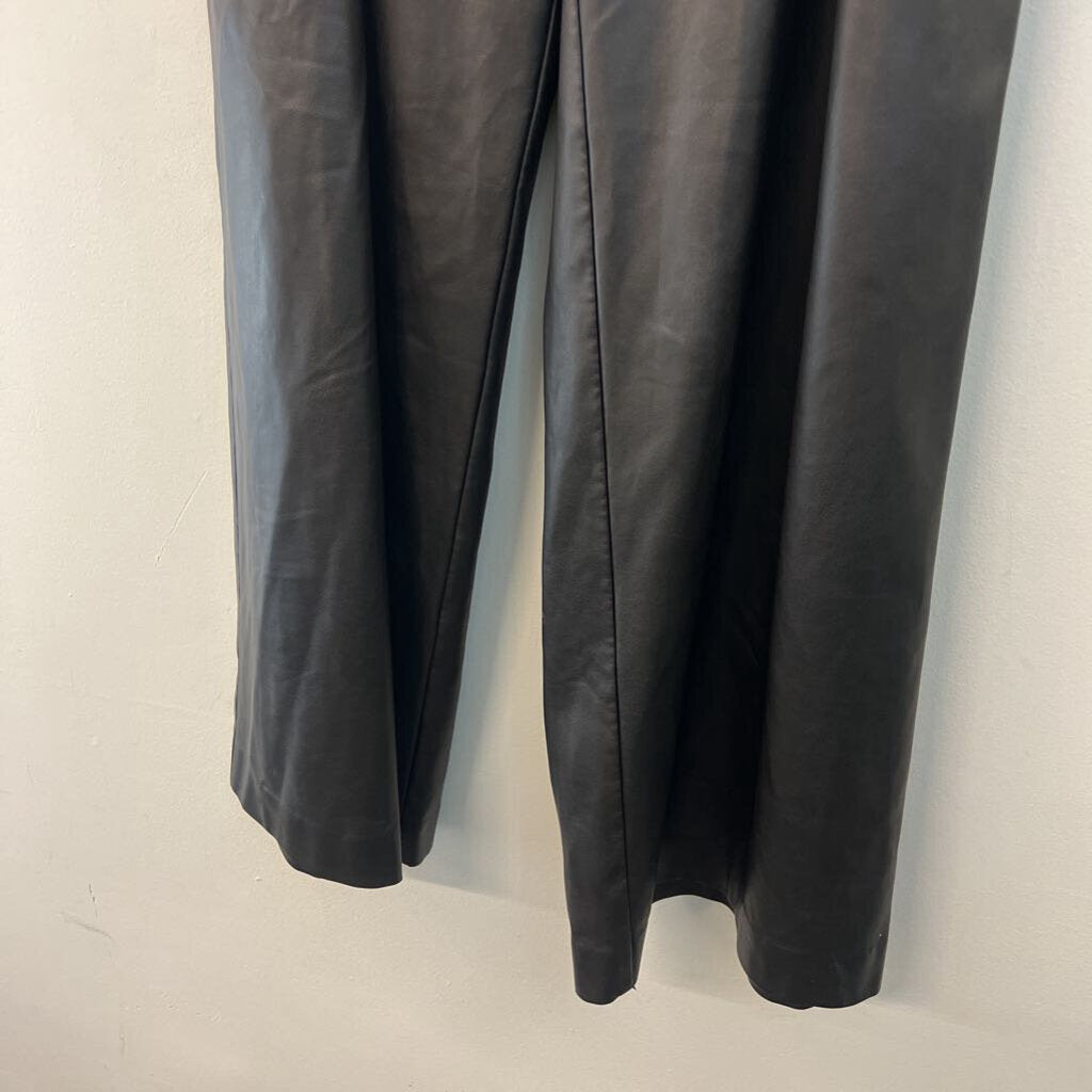 Saunders Black Leather Trouser Pants 10