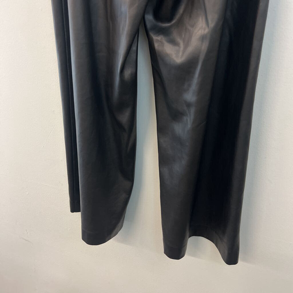 Saunders Black Leather Trouser Pants 10